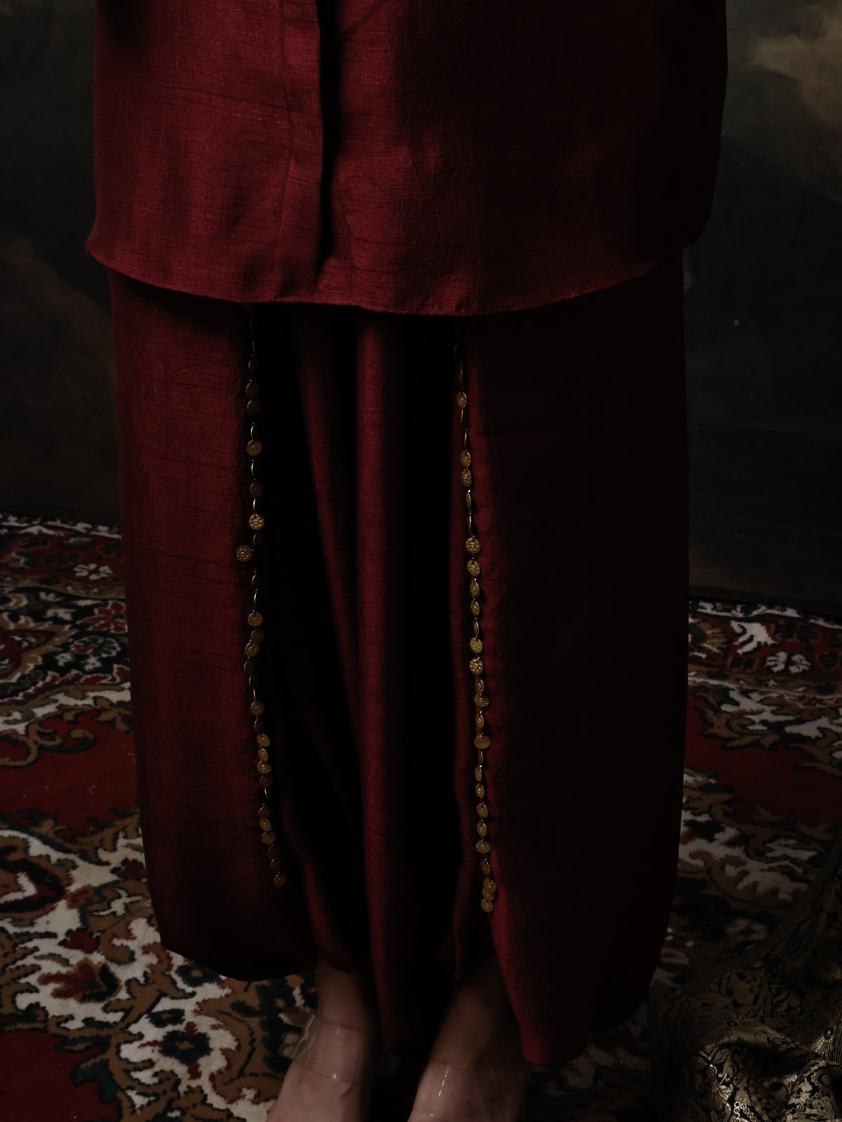 Qala Set - Maroon