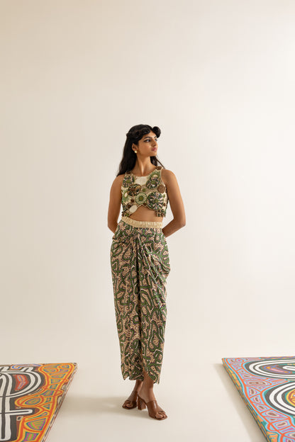 URBAN BLOOMS BUSTIER, SKIRT, CAPE & FULL SET