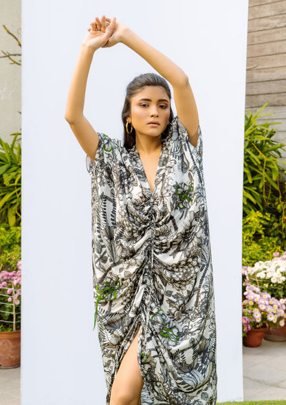 BOTANICAL SYMPHONY COWL KAFTAN