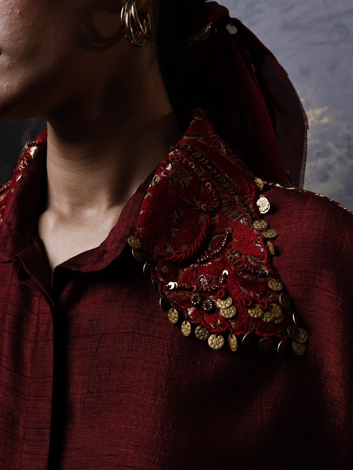 Qala Set - Maroon