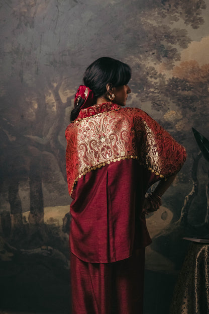 Qala Set - Maroon